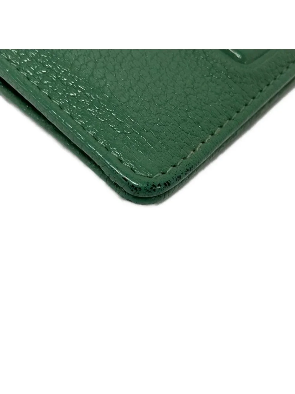 Miu Miu Bifold Wallet Green Gray Leather